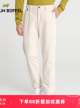 BRAUN BUFFEL/布兰施男士都市休闲裤男式微弹保暖直通长裤