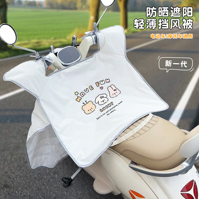 电动车莫兰迪色系挡风被四季通用