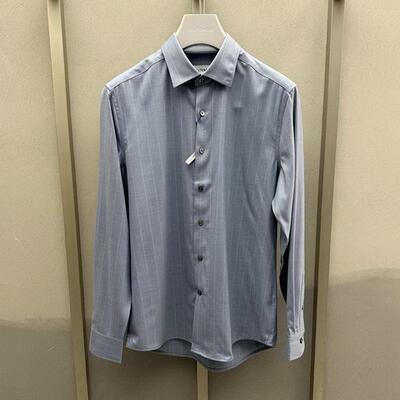 卡尔丹顿男装2024秋冬商务羊毛长袖衬衫KEBW43643SAN3吊牌3980