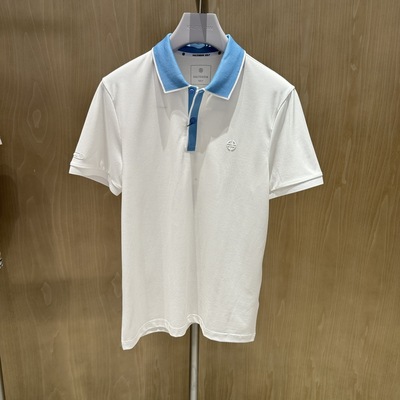 卡尔丹顿春夏款商务休闲翻领短袖T恤SEMS20153FAW1吊牌1680