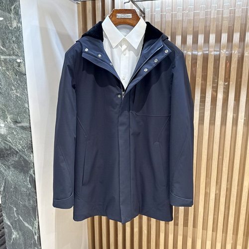 路卡迪龙秋冬男装尼克服连帽休闲加棉外套161247111吊牌15880