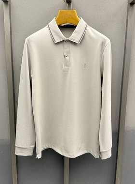 卡尔丹顿男装25秋冬商务翻领POLO长袖T恤三色可选KFDW10518FAC9