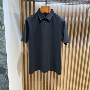 路卡迪龙春夏桑蚕丝透气商务短袖 T恤182252106吊牌3680 翻领POLO衫