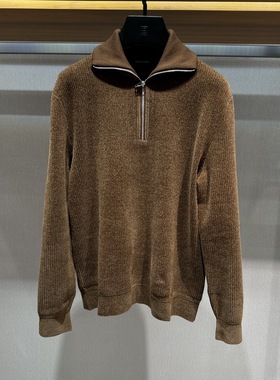 BOSSSUNWEN博斯绅威秋冬拉链领针织羊毛衫144312252890专柜2380D