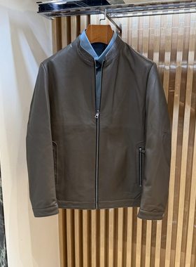 卡尔丹顿秋冬款立领商务休闲皮革皮衣外套LFRW19301LAC5柜13800