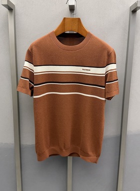 2026年卡尔丹顿春夏款休闲短袖针织圆领T恤KGDS10003RBC4专柜1680