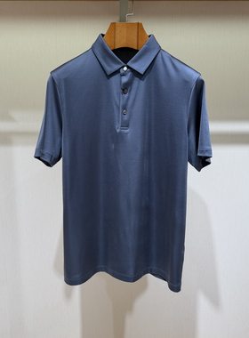 博斯绅威桑蚕丝男士短袖T恤