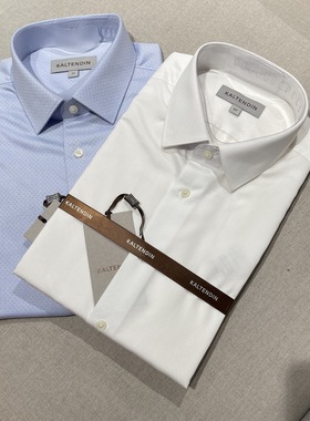 卡尔丹顿男装春夏款商务休闲纯棉短袖衬衫KAAS13035专柜1380
