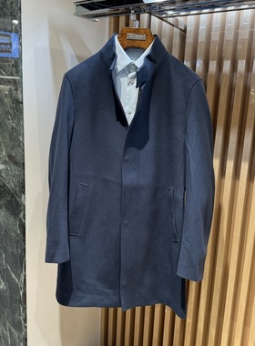 卡尔丹顿男装秋冬商务立领绵羊毛大衣外套KCBW65816专柜5800