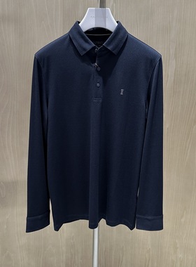 卡尔丹顿23年秋冬新款休闲翻领针织长袖T恤KDAW10503FAN8专柜1980