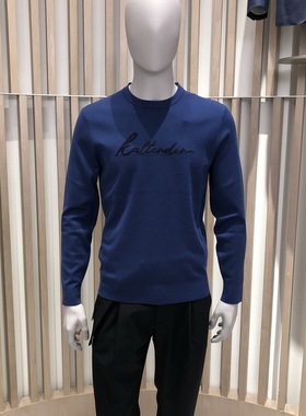 卡尔丹顿男20秋冬商务百搭圆领薄款针织羊毛衫KABW24104专柜2380