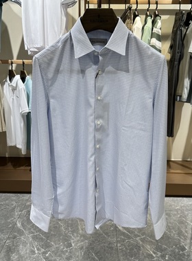 卡尔丹顿秋冬款商务格子长袖衬衫衬衣KBAW23543专柜2980
