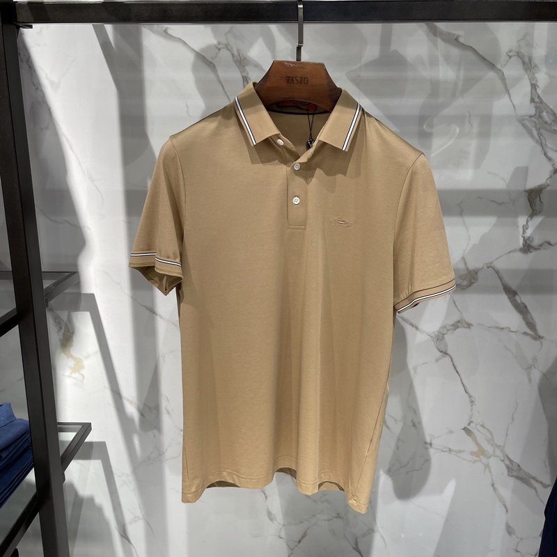 华斯度男装春夏款桑蚕丝纯色翻领短袖T恤21Y051012专柜1986