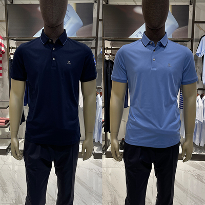 华斯度/VASTO春夏新款商务休闲翻领短袖T恤11Y051046吊牌1680