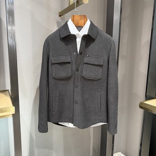 华斯度VASTO秋冬款 商务休闲针织翻领夹克外套42T192191专柜2985