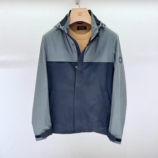 BOSSSUNWEN博斯绅威秋冬拼接连帽立领休闲夹克外套133134615780