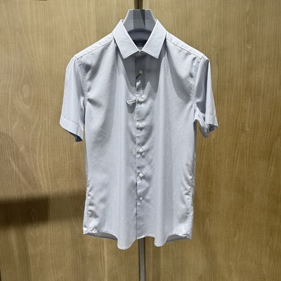 卡尔丹顿男装正品25春夏商务格子短袖衬衫KFAS43011CAG1吊牌1680