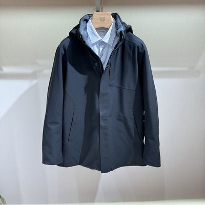 博斯绅威BOSSsunwen男装连帽商务鹅绒羽绒服134425517470专柜5980