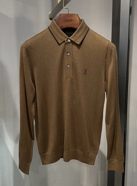 卡尔丹顿男装秋冬新款羊毛商务翻领针织羊毛衫AD5W04103专柜2680