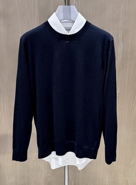 卡尔丹顿男装2024秋冬圆领百搭羊绒衫两色KEBW14120RAN8专柜3680