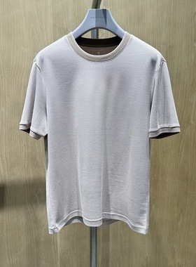 卡尔丹顿男装正品25春夏休闲圆领短袖T恤KFDS30109RBC2吊牌1680