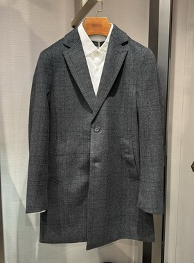 华斯度VASTO男装秋冬商务西装领羊毛大衣外套12C101047专柜6689