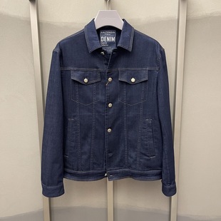 卡尔丹顿男装 都市翻领休闲牛仔外套KCCS25105FAN6专柜3280 春季