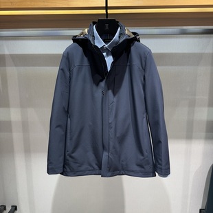 博斯绅威BOSSsunwen秋冬款中长连帽鹅绒羽绒服外套144325518880