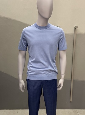 卡尔丹顿男装2021秋冬时尚都市圆领短袖T恤KBCW20163RAN2专柜1680