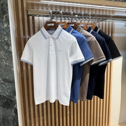 卡尔丹顿春夏翻领短袖T恤