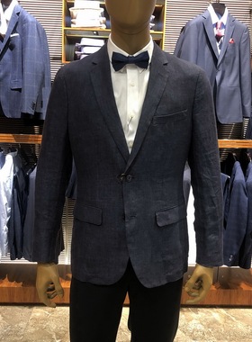 卡尔丹顿男装春秋款亚麻休闲单西西服西装KABS21241专柜3280