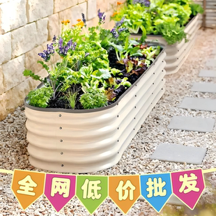 金属种植床箱框一米菜床铁皮花园蔬菜花盆室户外庭院阳台圆形有底