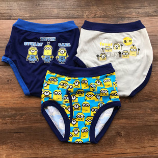 10条包邮 出口日本全棉薄款男童三角内裤 纯棉儿童内裤100-120