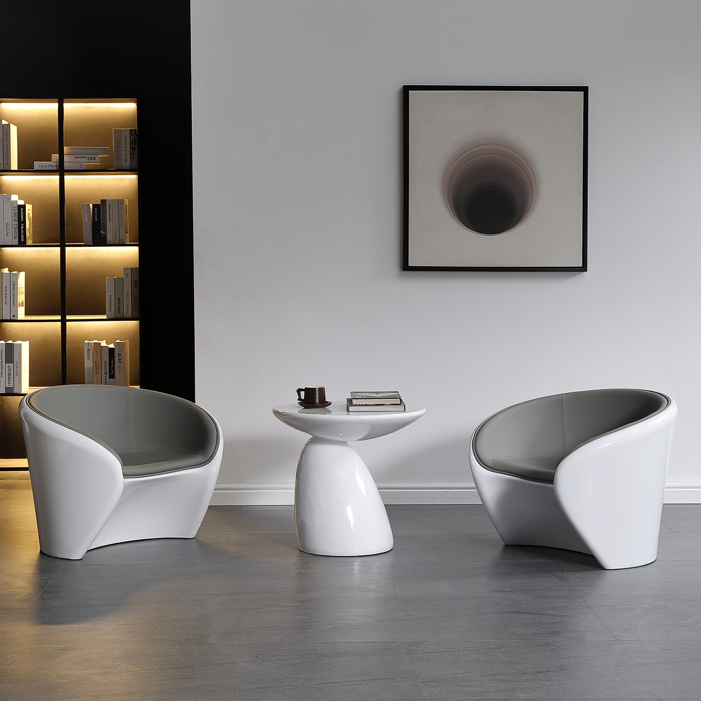 接待桌椅组合休息区酒店铺售楼部影楼会客沙发椅子洽谈椅圆形茶几