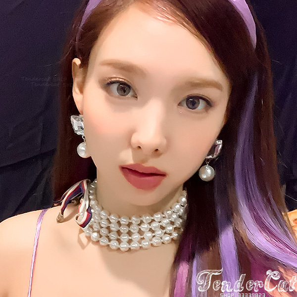 大颗珍珠坠人造水晶林娜琏同款
