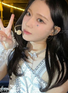 满钻蝴蝶项链金玟庭同款水钻链