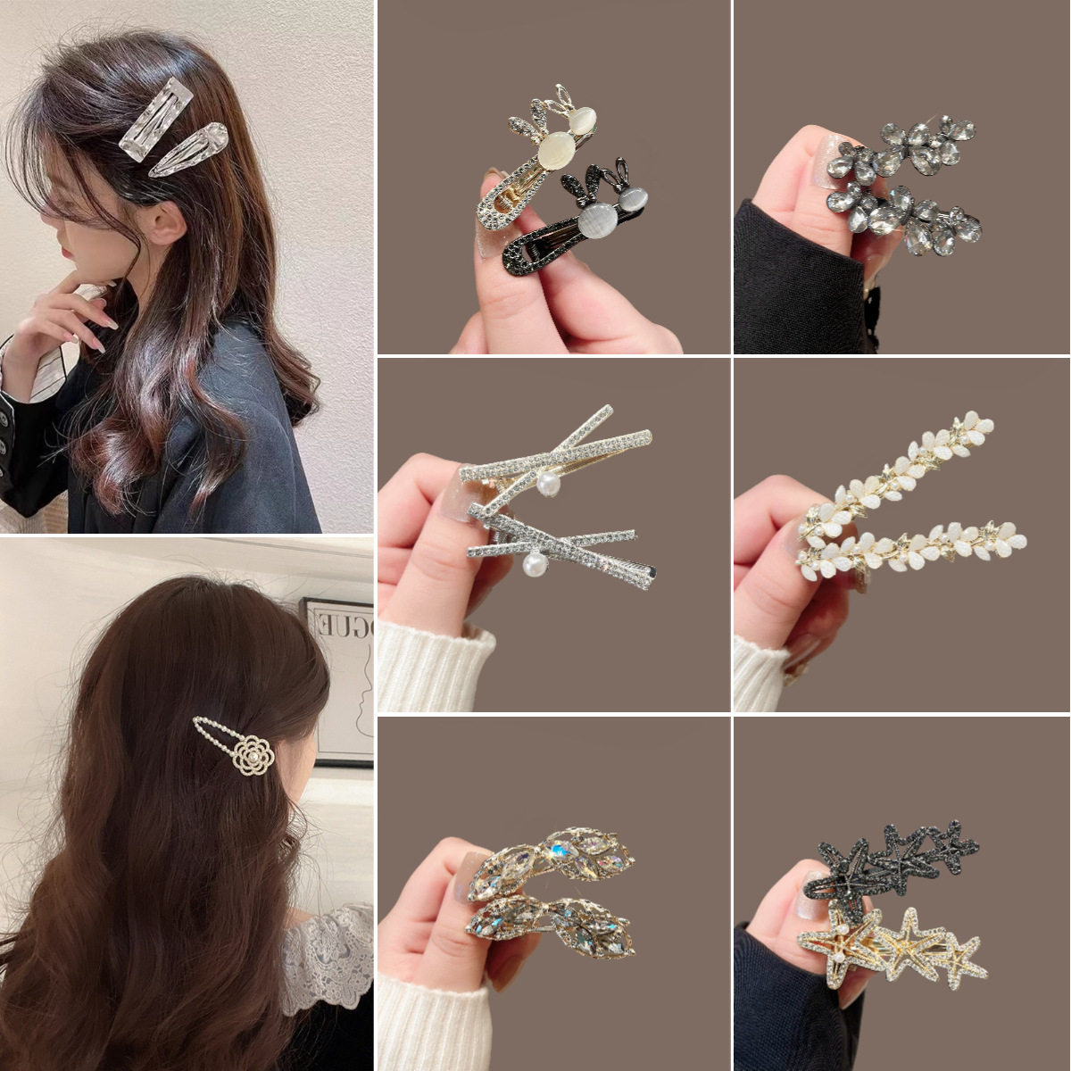 发夹高级感精致鸭嘴夹女刘海侧边夹发饰2026新款夹子琉璃花朵边夹,饰品/流行首饰/时尚饰品新,发饰,淘宝优惠券,粉丝福利购,淘宝优惠卷