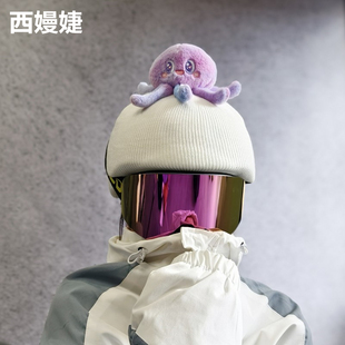 滑雪头盔罩装 通用帽子 饰卡通耳朵滑轮滑单双板头盔帽套儿童男女款
