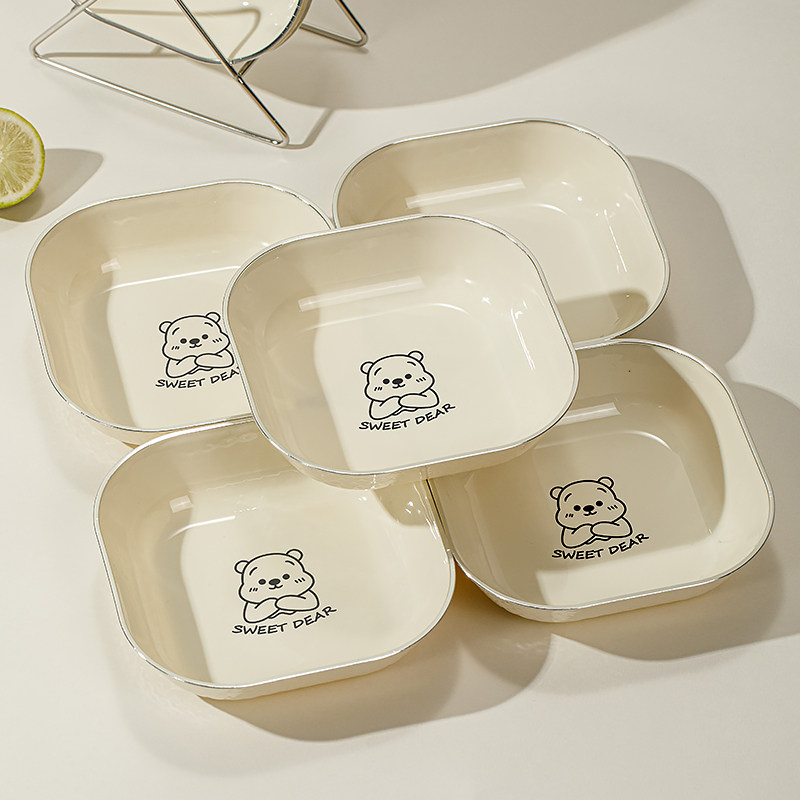 吐骨碟家用食品级耐摔美新优零食水果残渣碟子餐桌垃圾渣盘吐骨盘