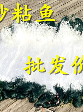 单层三层渔网粘网鱼网捕鱼网鲫鱼鲢鱼白条网一指二指沉浮网神器