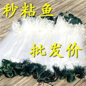 单层三层渔网粘网鱼网捕鱼网鲫鱼鲢鱼白条网一指二指沉浮网神器
