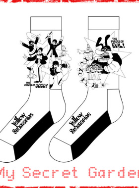 現貨THE BEATLES Yellow Submarine英國官方乐队中筒男袜子Socks