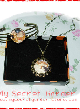 克里姆特thekiss項鏈手镯