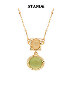 橘绿气质复古优雅项链STANDii