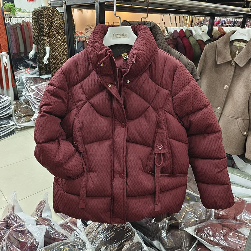 馨克丽591福太太短款棉衣女冬新款妈妈立领加厚棉袄中老年棉服