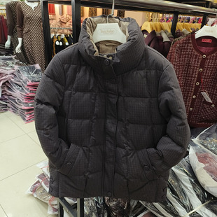 90白鸭绒羽绒服馨克丽2115妈妈装 加厚保暖外套阔太太 遮臀女冬季