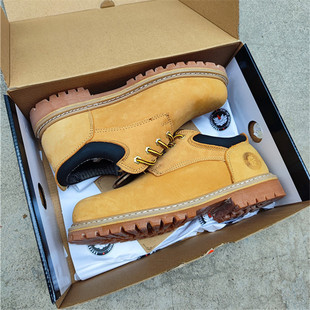 外贸头层牛皮低帮踢不烂固特异高端户外男女工装鞋大头皮鞋工作鞋