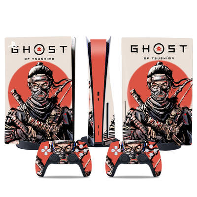 PS5光驱版游戏机全身贴纸 对马岛之魂Ghost of Tsushima手柄贴膜