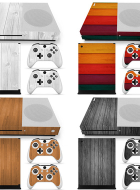 XBOX ONE S贴纸痛机贴磨砂xboxones游戏机贴纸主机贴木纹wood设计