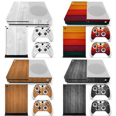 XBOX ONE S贴纸痛机贴磨砂xboxones游戏机贴纸主机贴木纹wood设计